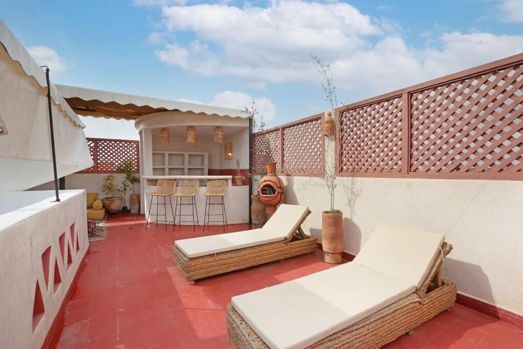 Riad El Khir En Centre Ville Rooftop Et Bassin 马拉喀什 外观 照片